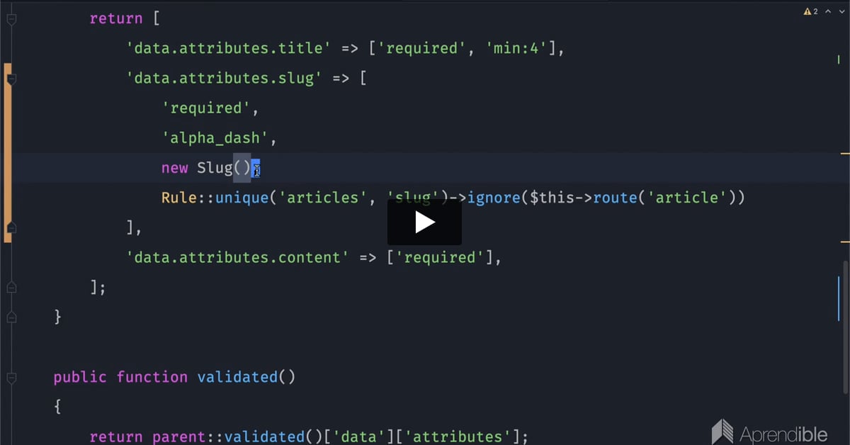 18. Validación avanzada del slug