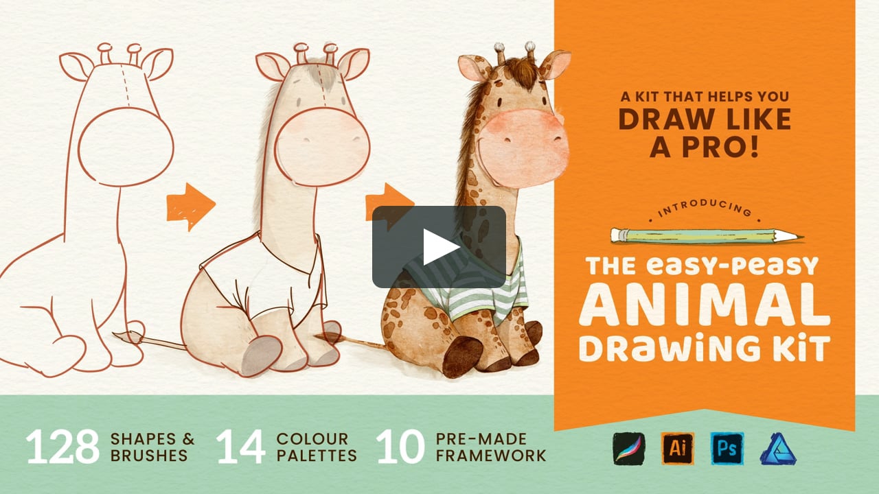 Animal Drawing Kit - how to draw cute animals like a pro! on Vimeo