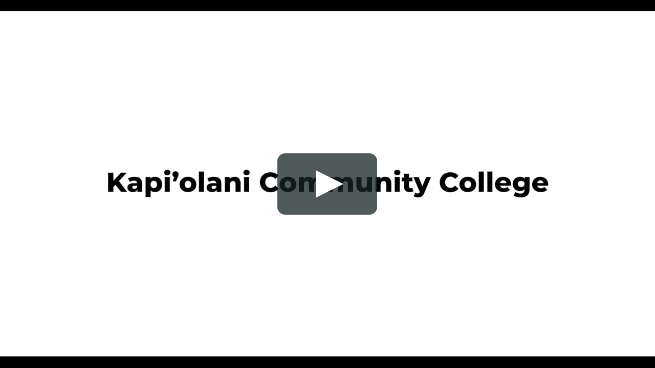 Kapi'olani Community College Video #1