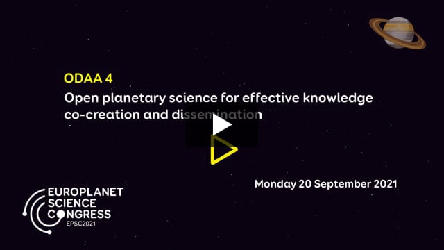 Vimeo: EPSC2021 – ODAA4 Open planetary science for effective knowledge co-creation and dissemination