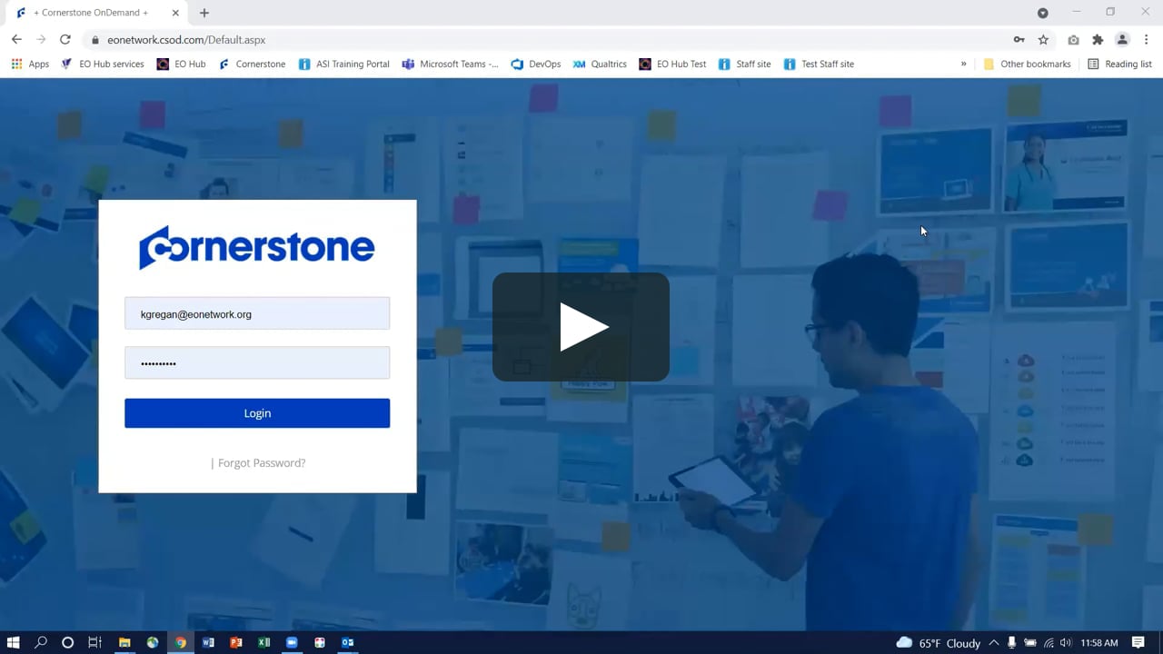 How to log in and find training in Cornerstone on Vimeo