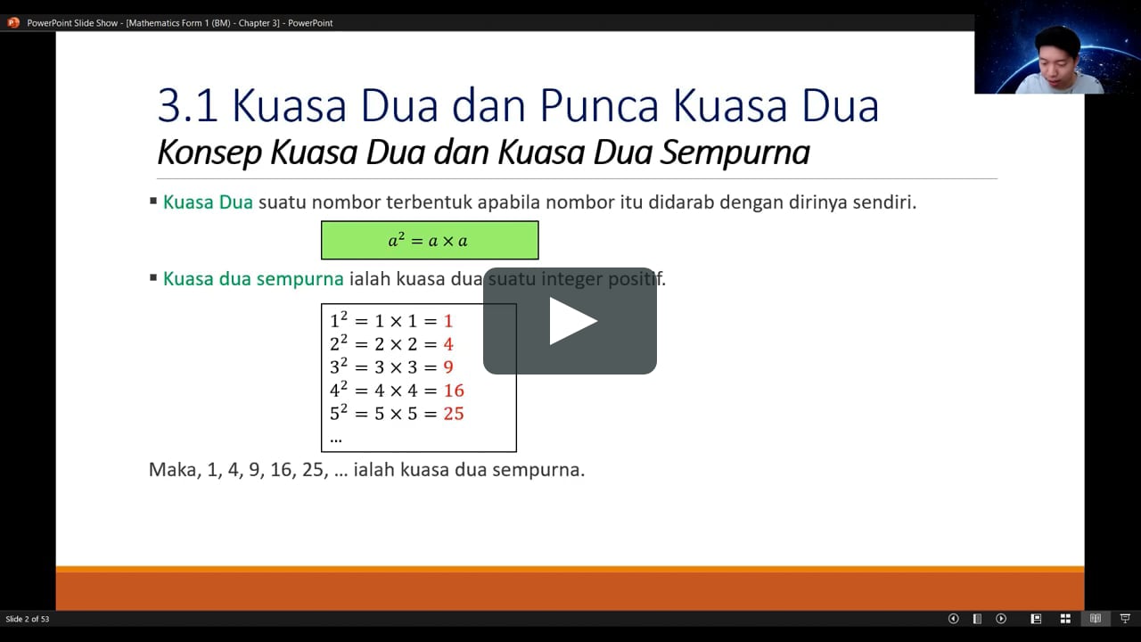 Form 1 Mathematic (BM) - Bab 3 Part 1
