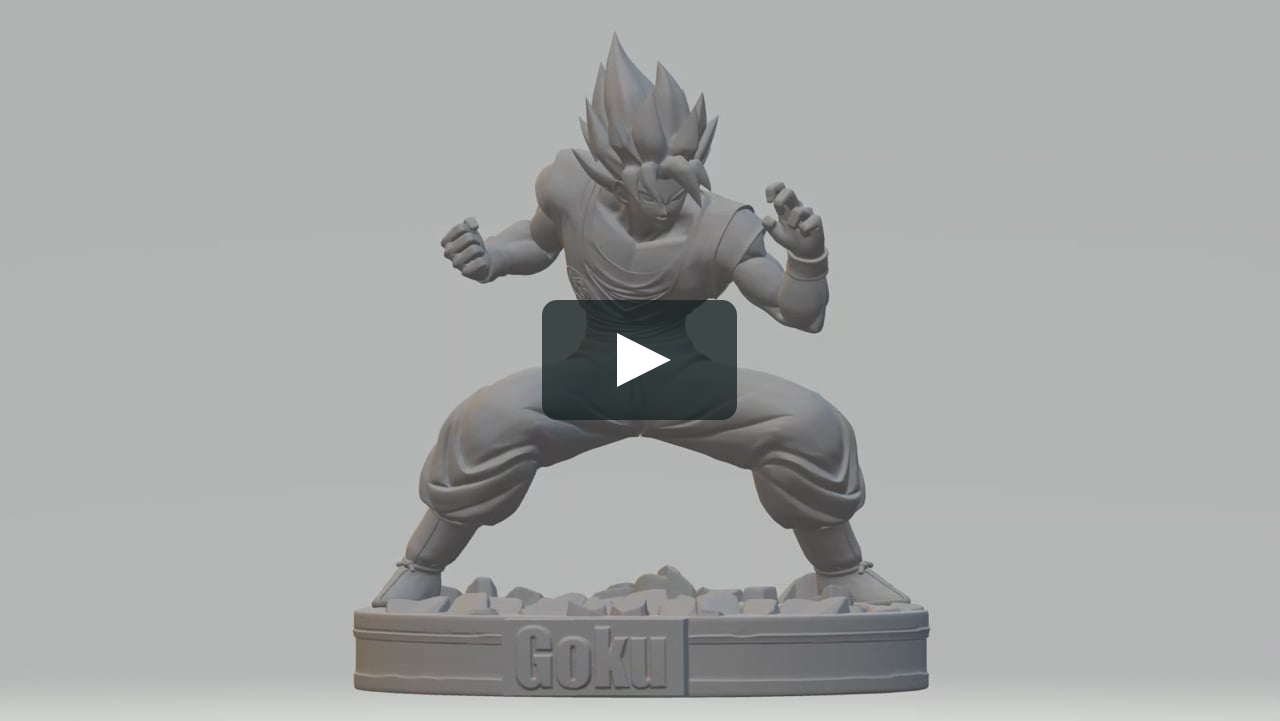 Goku Dragon Ball Figurine 3D print model for 3D Printing Print Ready 3D ...