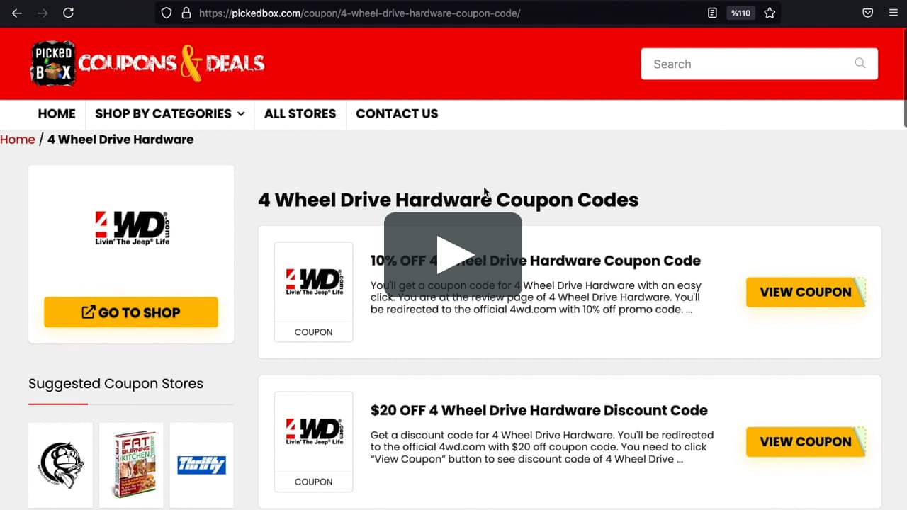 4 Wheel Drive Hardware Coupon Code.mp4 on Vimeo