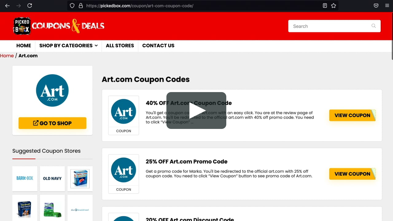Art.com Coupon Code & Promo Discount on Vimeo