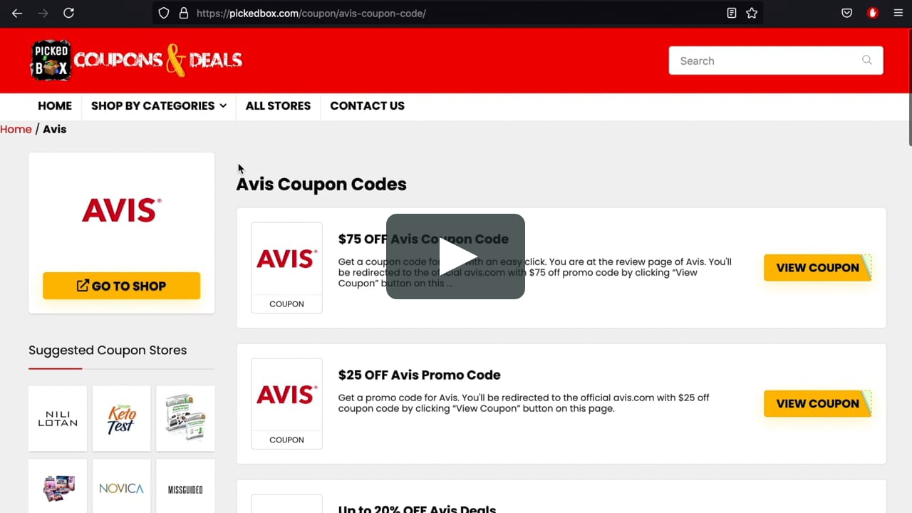 Avis Coupon Code.mp4 on Vimeo