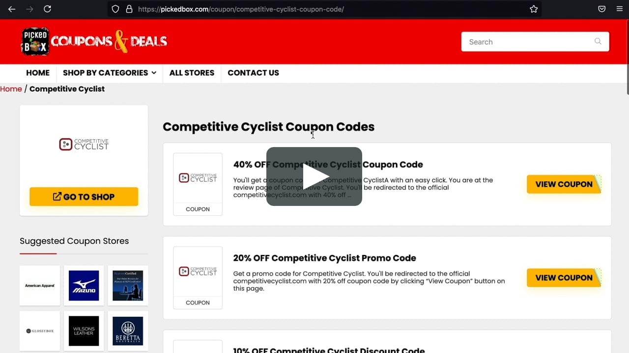 Competitive Cyclist Coupon Code & Discount Promo on Vimeo