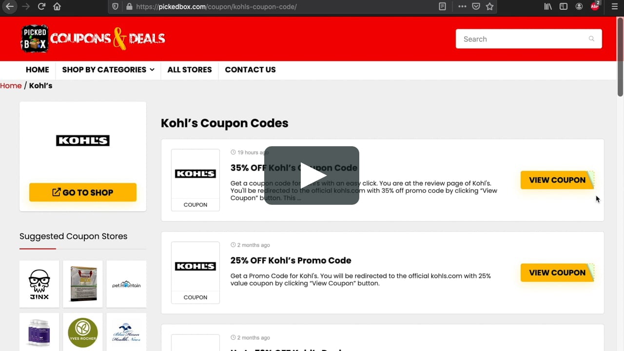 Kohl's Coupon Code & Discount Promo on Vimeo