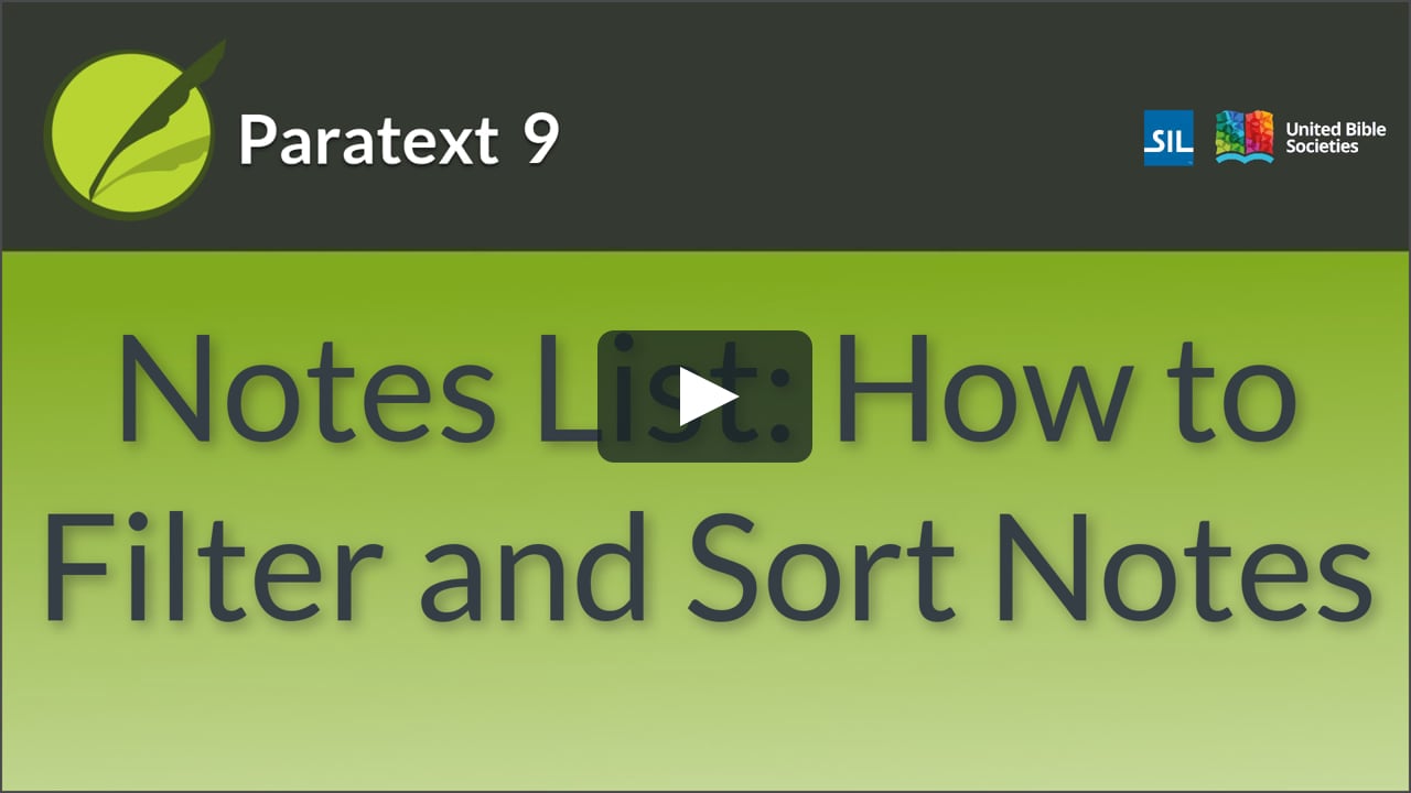 Notes List: How to Filter and Sort Notes (2.5e) on Vimeo