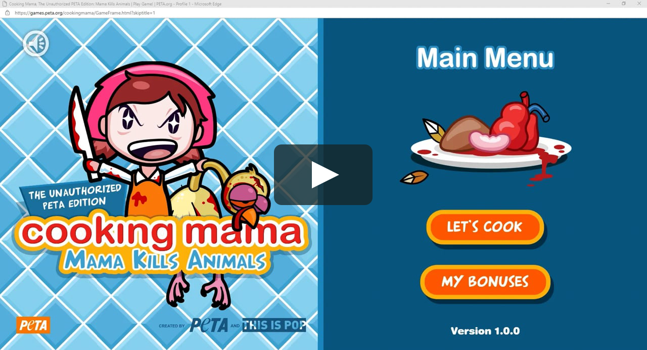 Cooking Mama Mama Kills Animals  on Vimeo