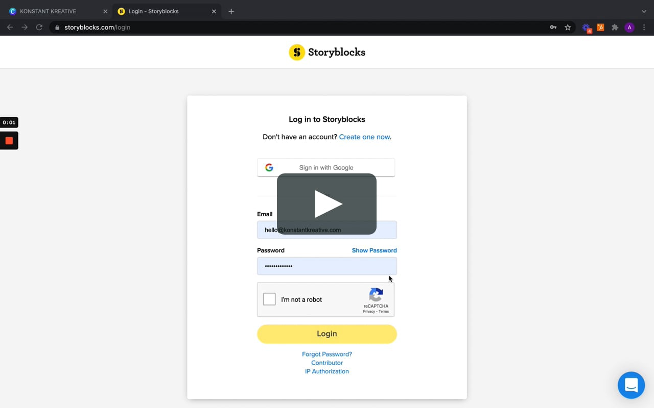 Login Storyblocks 25 October 2021 on Vimeo