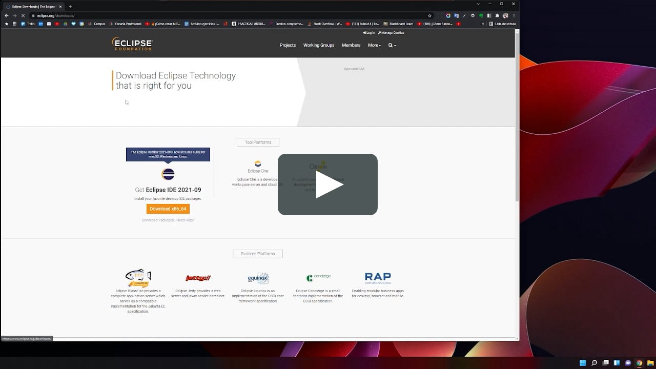 instalación de entorno de desarrollo web con Java-Eclipse on Vimeo
