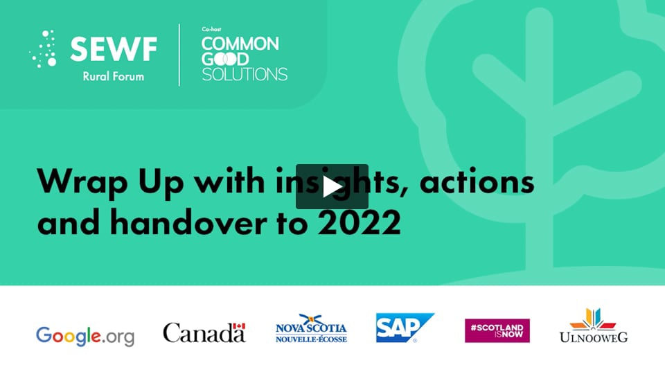 Wrap up with insights, actions and handover to 2022