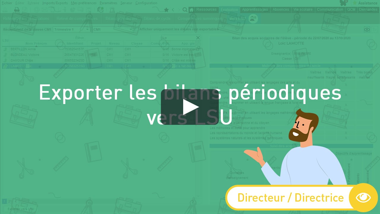 Exporter Les Bilans De Competence Vers Lsu On Vimeo