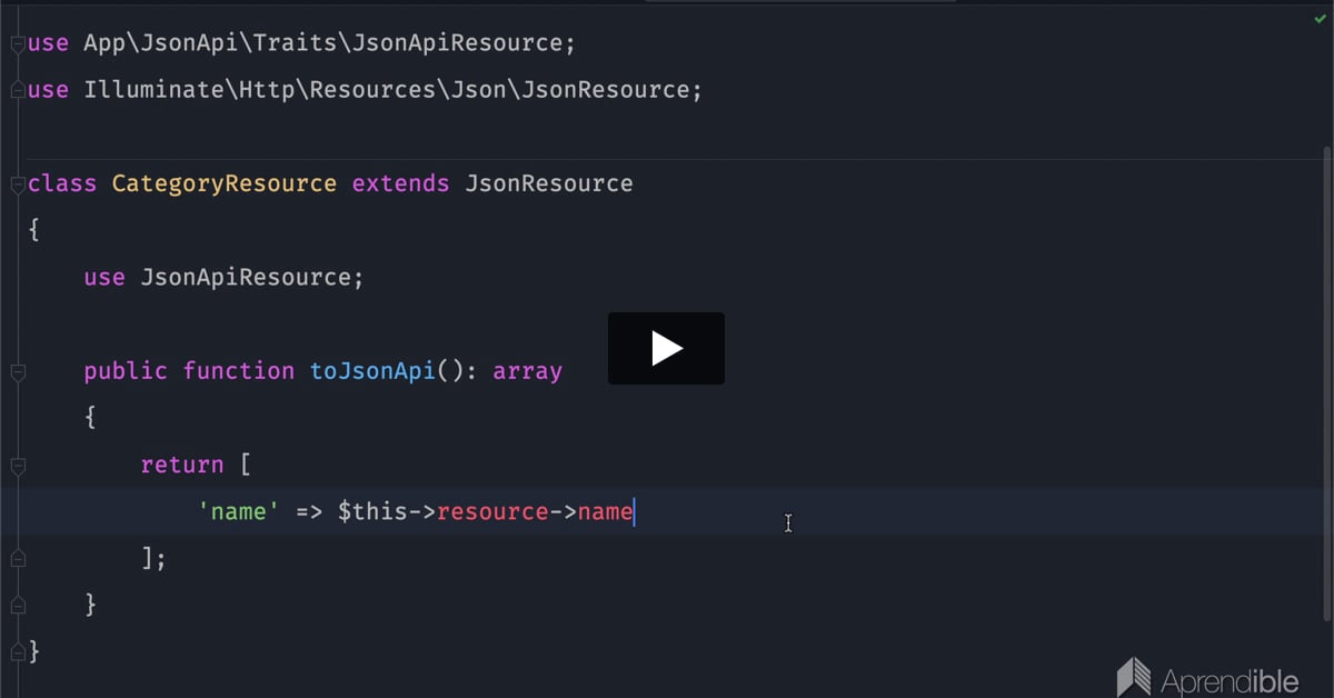 30. Implementando el recurso para las categorías