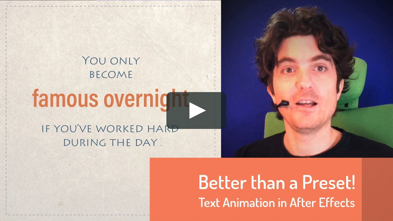 Better than a Preset! Text Animation in After Effects Part 3 (with Free  Bounce Script) on Vimeo
