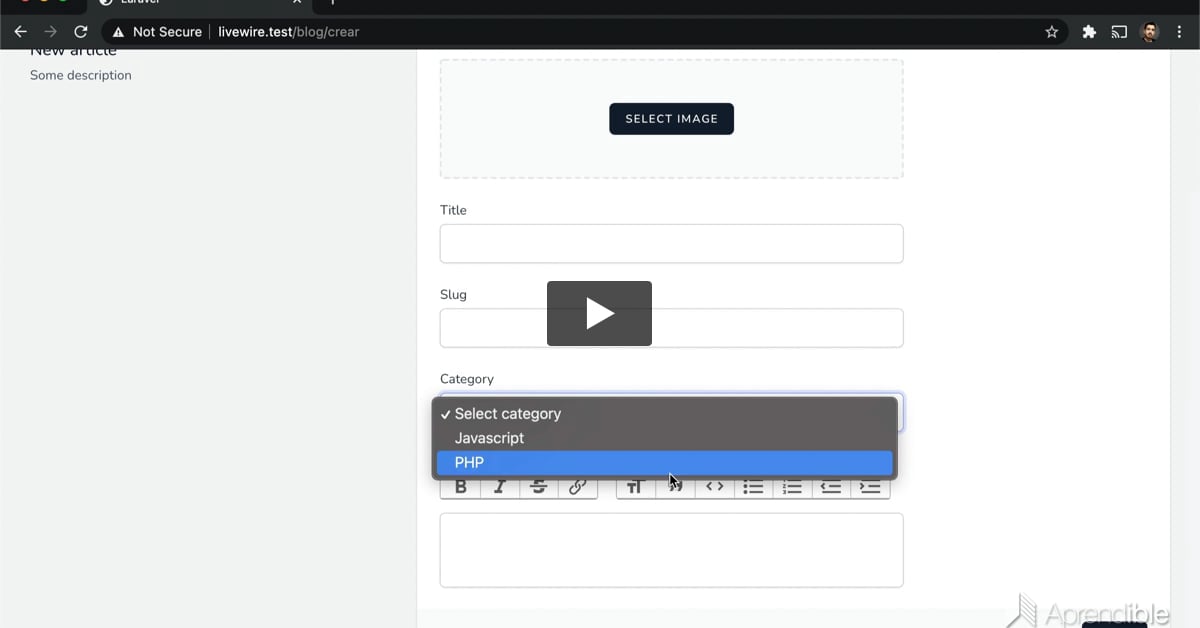 26. Componente select re-utilizable