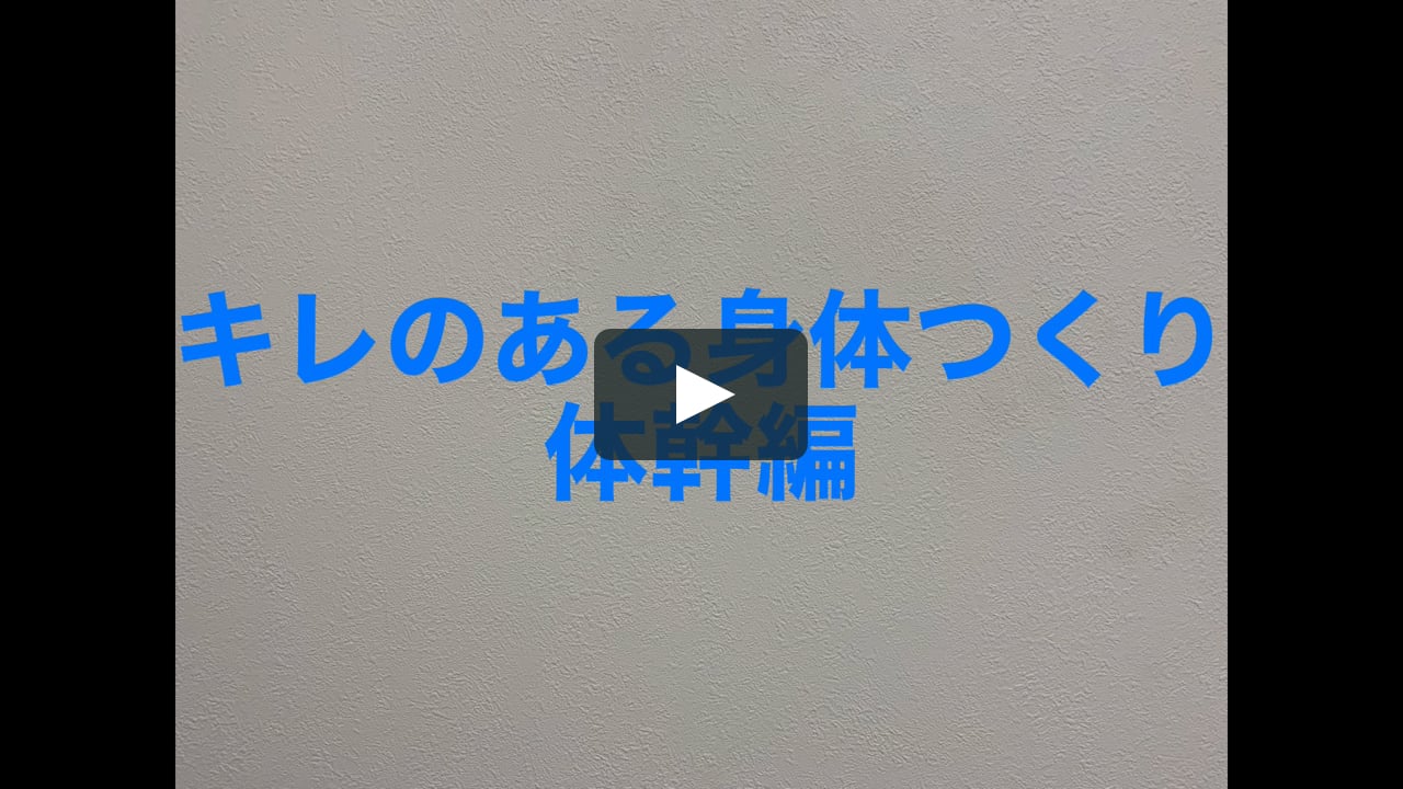 キレのある身体作り 体幹編 Mov On Vimeo キレのある身体作り 体幹編 Mov On Vimeo