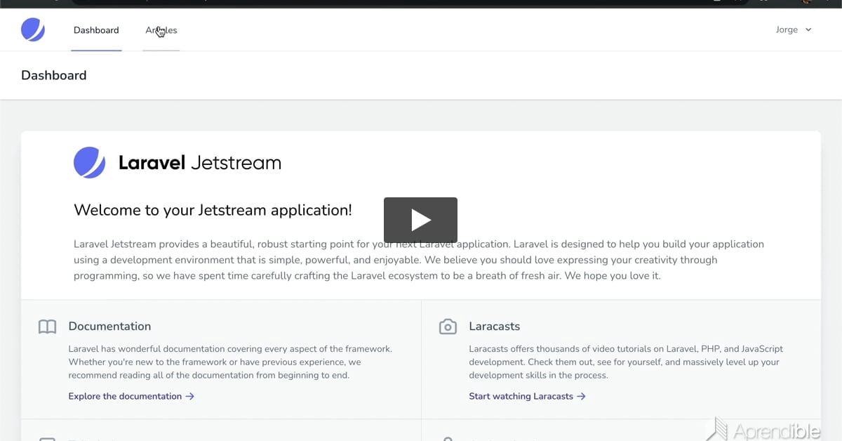 33. Links de navegación en Jetstream