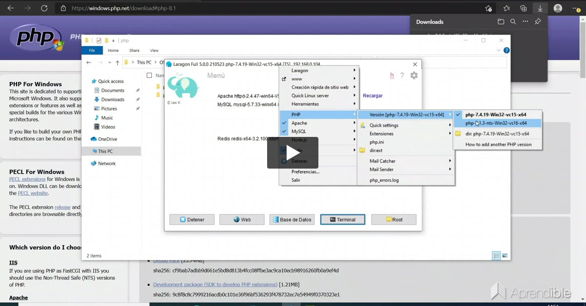 2. Entorno de desarrollo para Laravel 9 en Windows