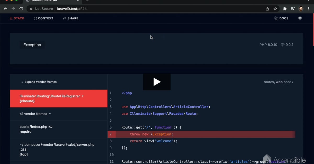 2. Nueva página de error y helpers