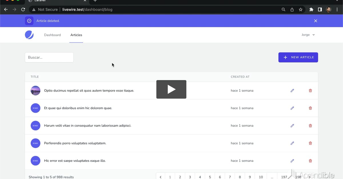 40. Mensajes de sesión con Livewire y Jetstream