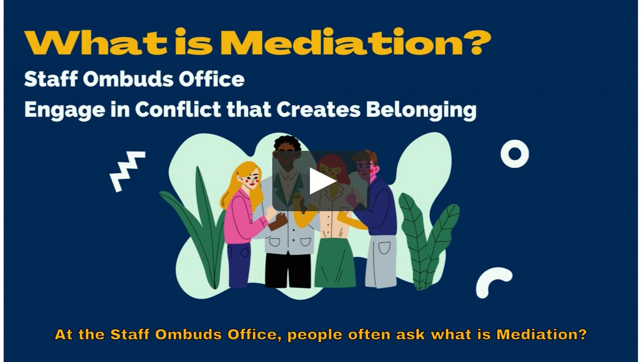 What is Mediation Staff Ombuds  on Vimeo