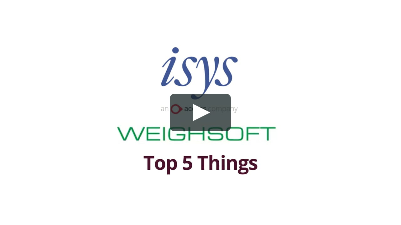 Top 5 things about Weighsoft on Vimeo