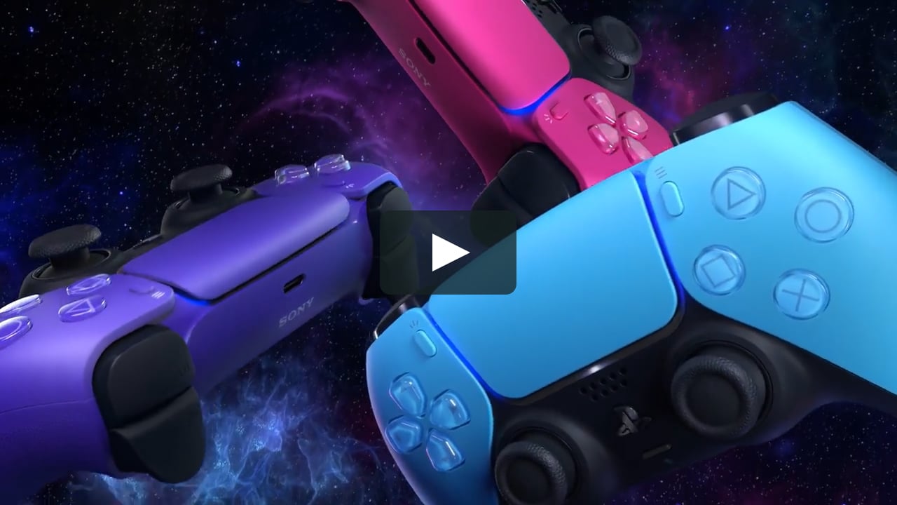 2 Dualsense Controllers Starlight Blue Galactic Purple And Nova Pink Ps5mp4 On Vimeo
