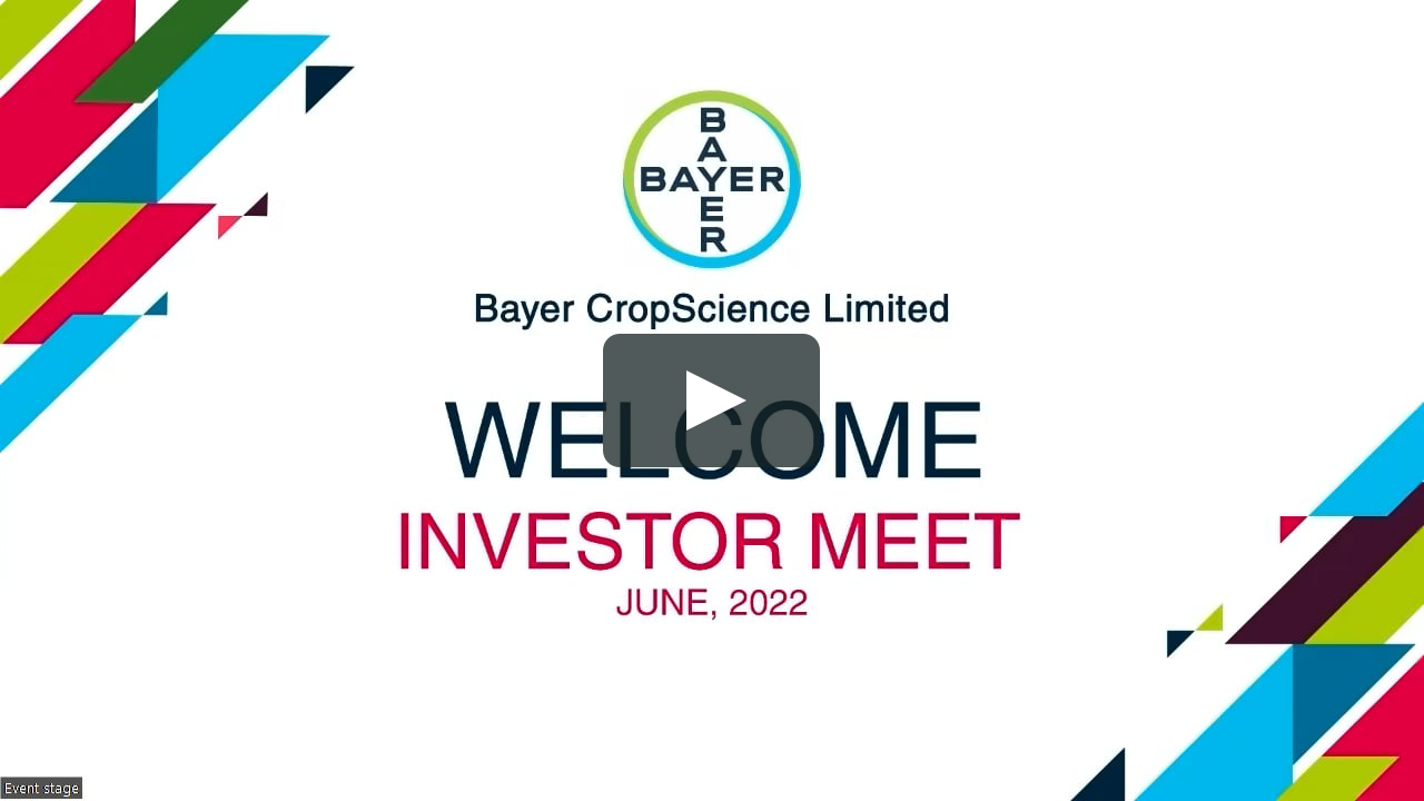 Bayer Investor Meet 3June 2022 on Vimeo