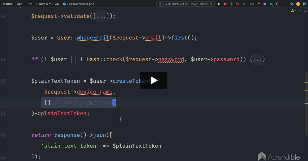 60. Sistema de permisos para la API