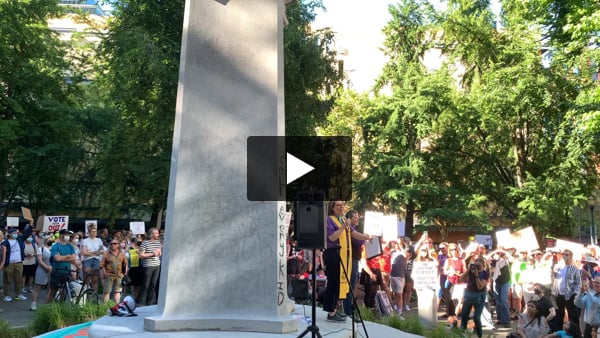 Video of Susan Frederick-Gray speaking at a reproductive rights rally on June 24 in Portland, OR