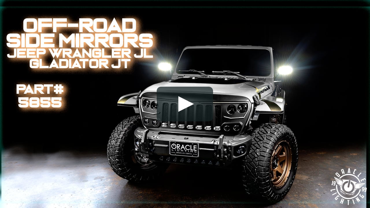 ORACLE Lighting LED Off-Road Side Mirrors for Jeep Wrangler JL / Gladiator  JT on Vimeo