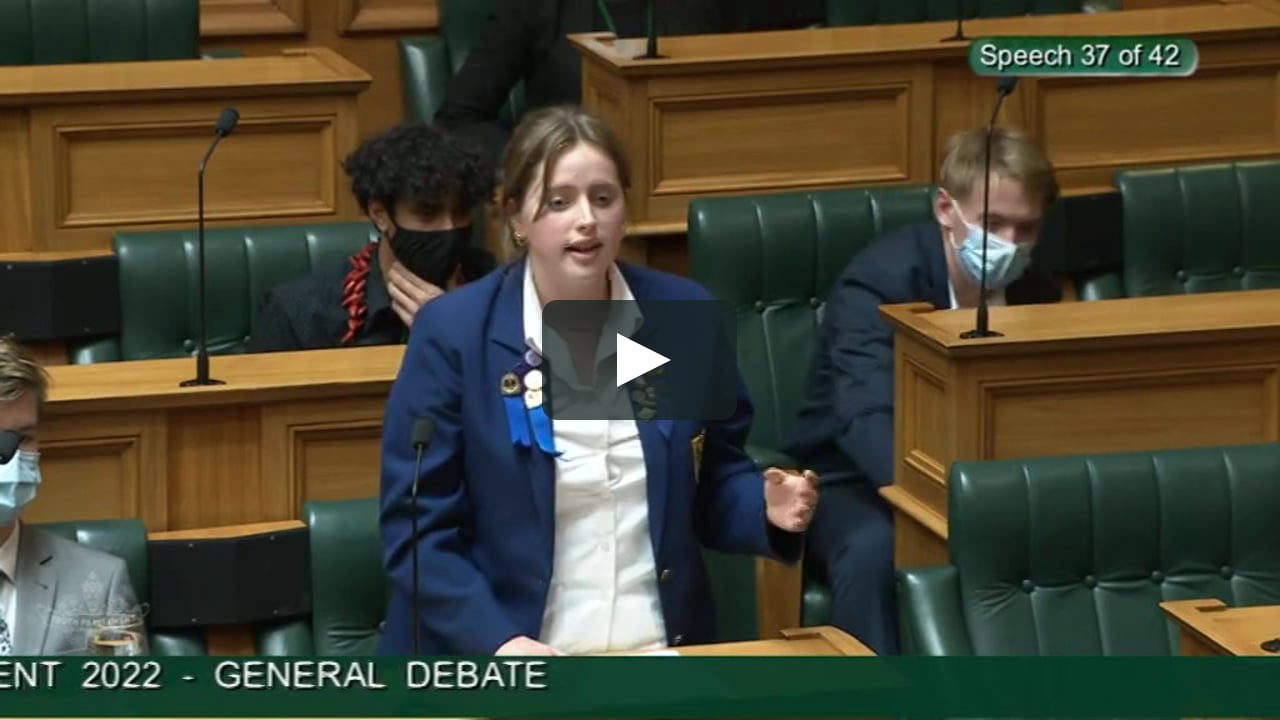 General debate speech: Isabella Hargreaves | Youth Parliament 2022 on Vimeo