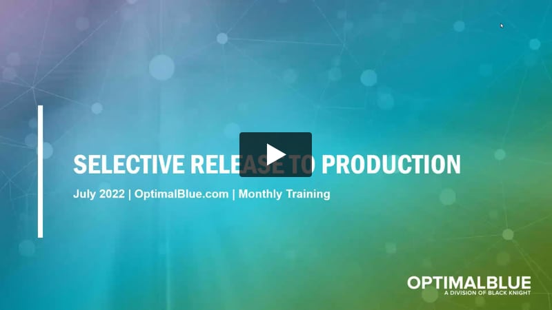 Optimal Blue PPE Training_ Selective Release to Production.mp4