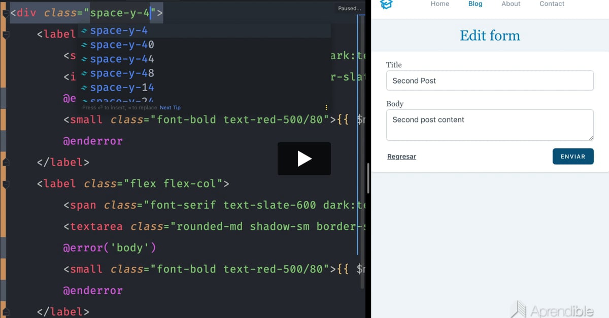 29. Terminando el diseño con Tailwind CSS