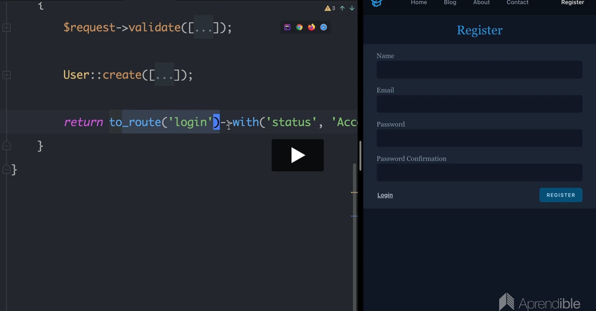 31. Cómo crear un formulario de registro de usuarios en Laravel 9