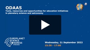 Vimeo: EPSC2022 – ODAA5 – Tools, resources and opportunities for education initiatives in planetary science and astronomy