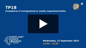 Vimeo: EPSC2022 – TP18 – Ionospheres of unmagnetized or weakly magnetized bodies