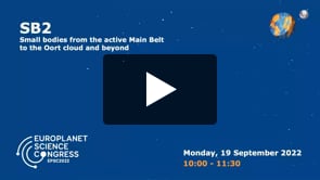 Vimeo: EPSC2022 – SB2 – Small bodies from the active Main Belt to the Oort cloud and beyond