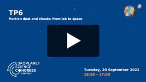 Vimeo: EPSC2022 – TP6 – Martian dust and clouds: from lab to space