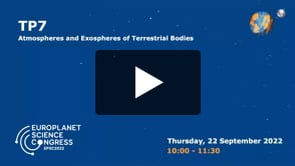 Vimeo: EPSC2022 – TP7 – Atmospheres and Exospheres of Terrestrial Bodies