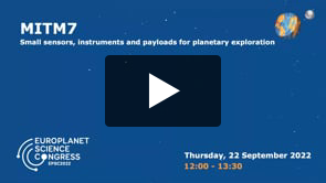Vimeo: EPSC2022 – MITM7 – Small sensors, instruments and payloads for planetary exploration