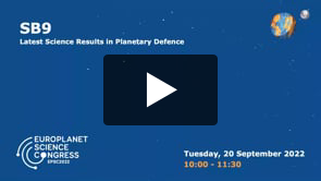 Vimeo: EPSC2022 – SB9 – Latest Science Results in Planetary Defence