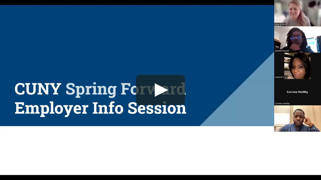 CUNY Spring Forward Info Session Recording on Vimeo