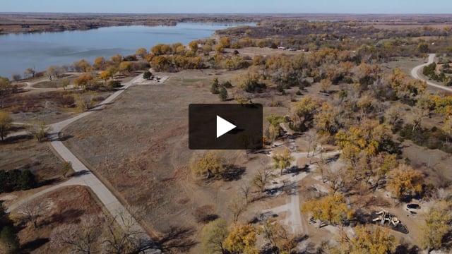 Aerial video of Venango Park Campground at Kanopolis Lake, KS.