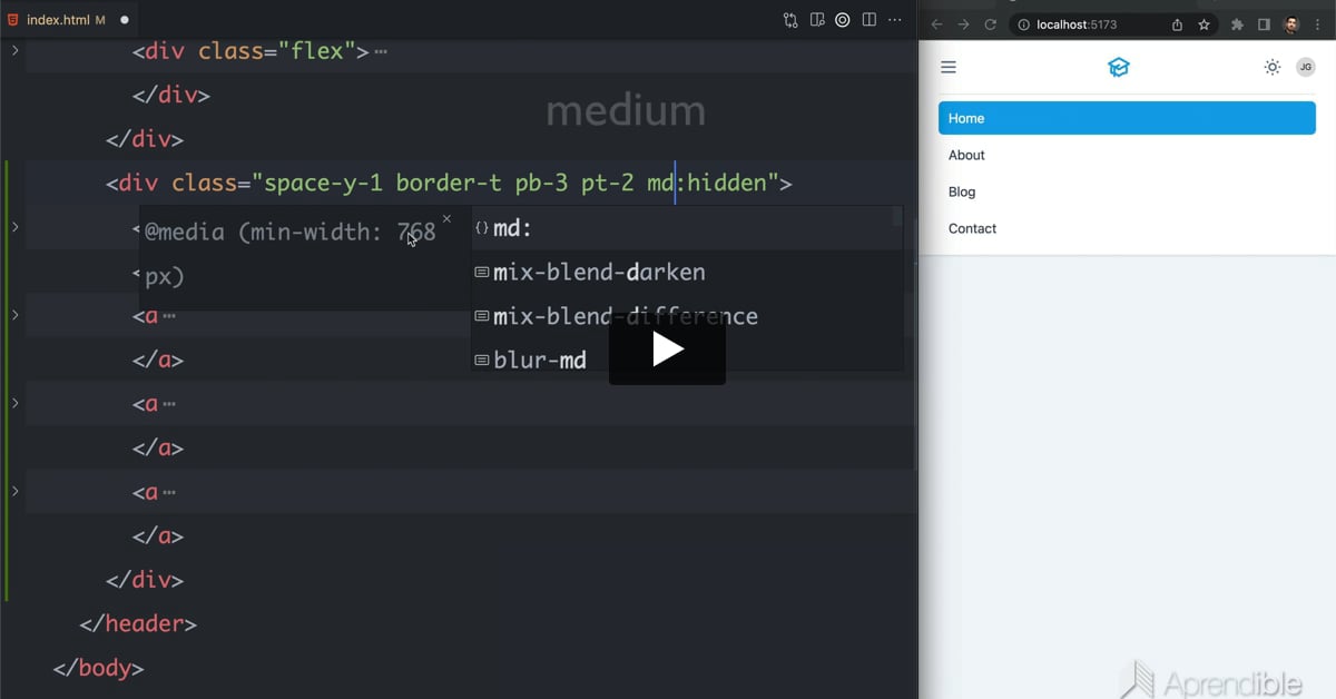 7. Links de navegación móvil
