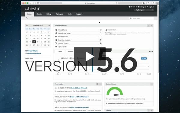 Blesta 5.6 released 30 Blesta 5.6 Release Video