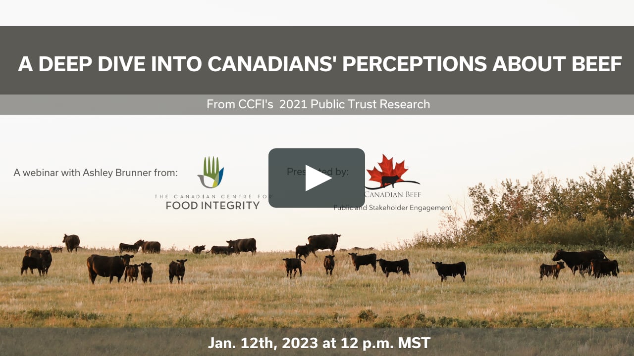 Recording now available for “A Deep Dive into Canadians Perceptions of Beef” webinar