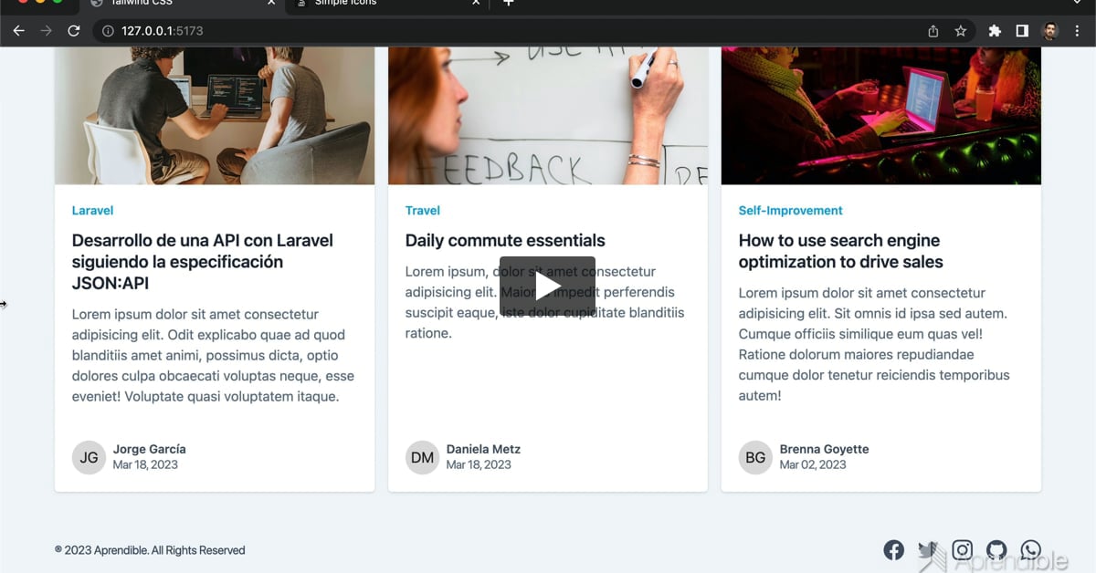 13. Diseñando el pié de página